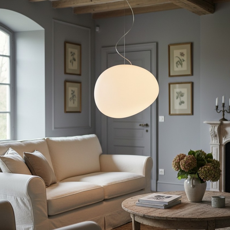 Suspension dans un coin salon