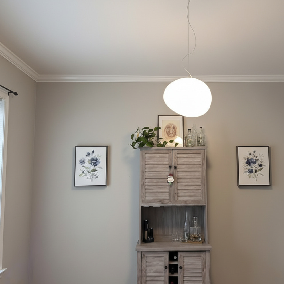 Suspension dans une maison réelle