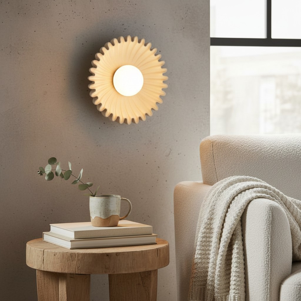 Glova wandlamp ingeschakeld