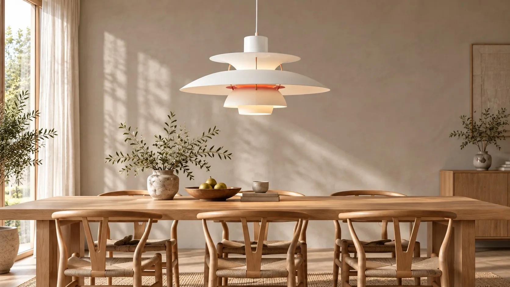 Bianco moderno con anello interno arancione