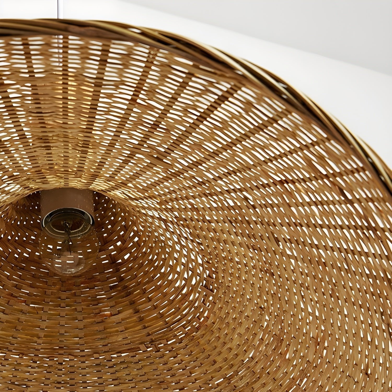 Rattan Weave Hat Pendant Light - Vakkerlight
