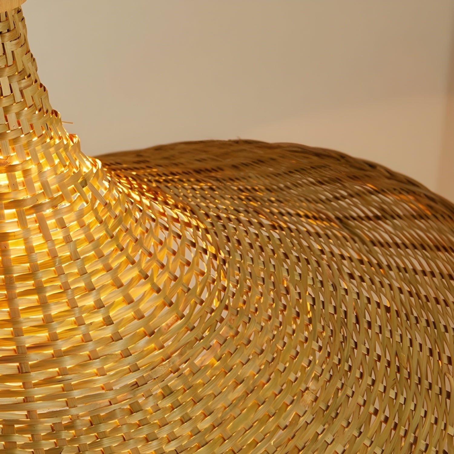 Rattan Weave Hat Pendant Light - Vakkerlight