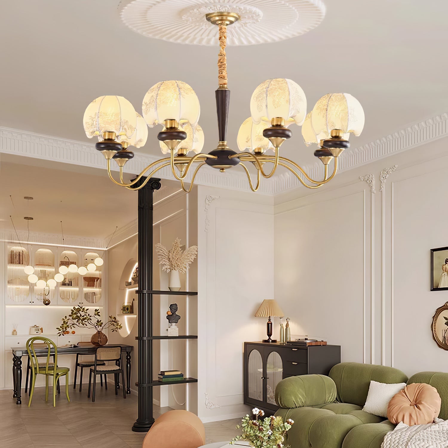 Mushroom Fabric Chandelier - Vakkerlight