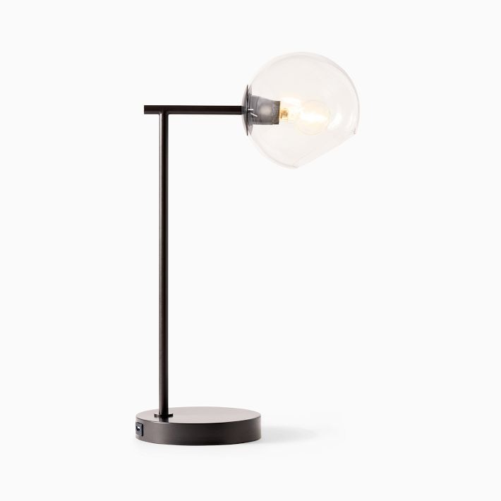 Mengjay Trade Lampe De Bureau En Métal Moderne Pour Bureau Salon, Lampe