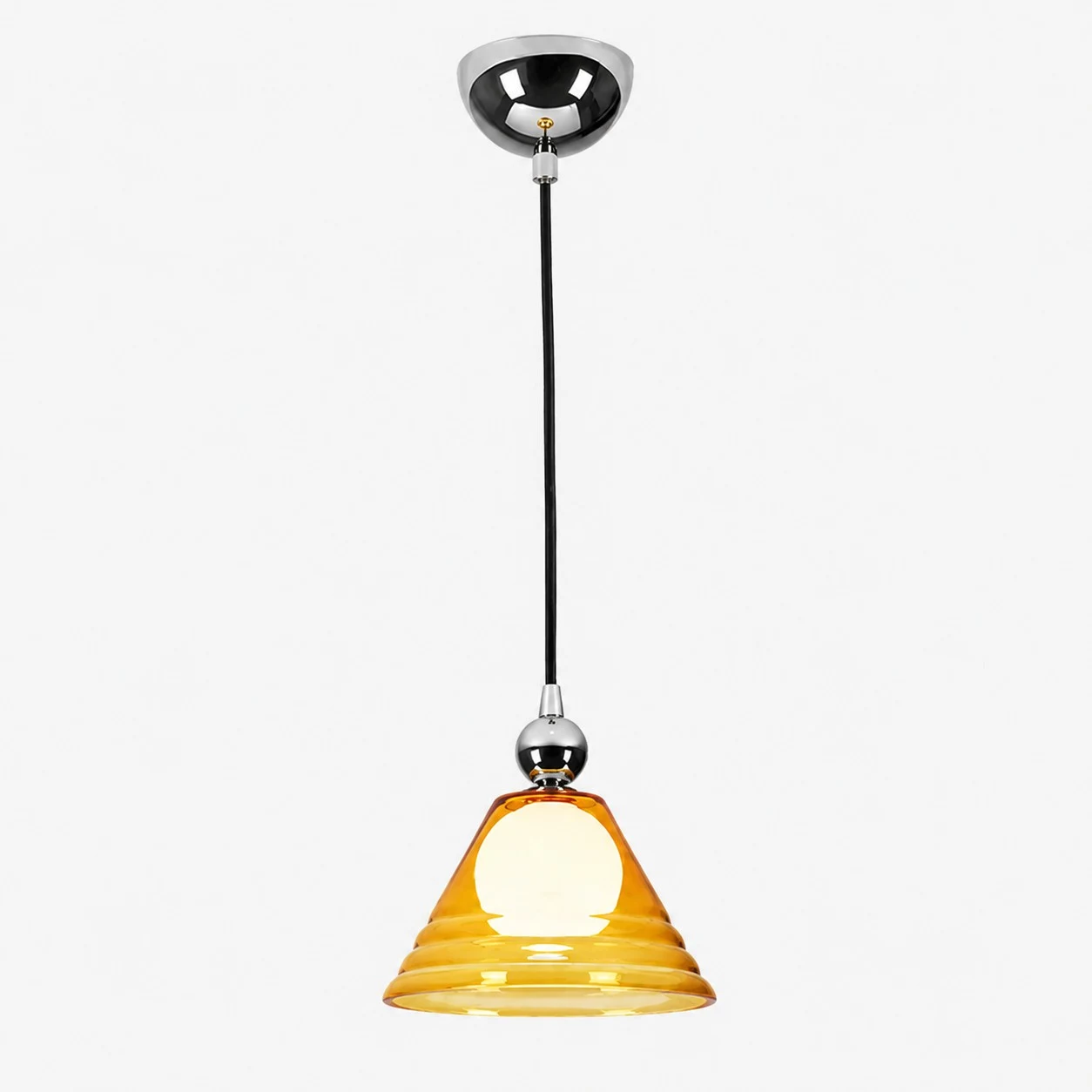 Pendentif simple en verre ambré
