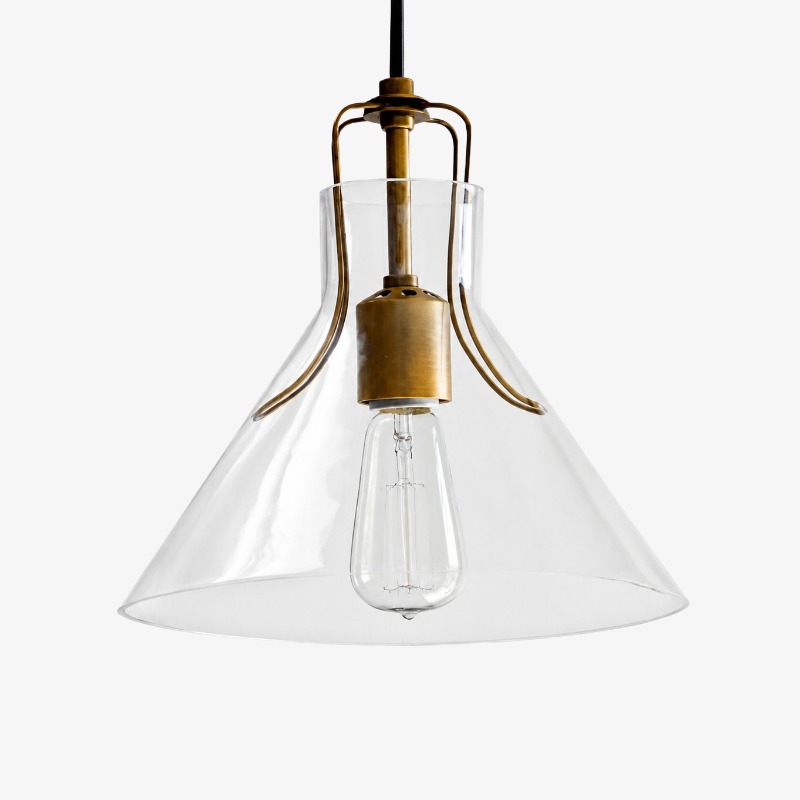 Umbrella clear glass pendant light product view