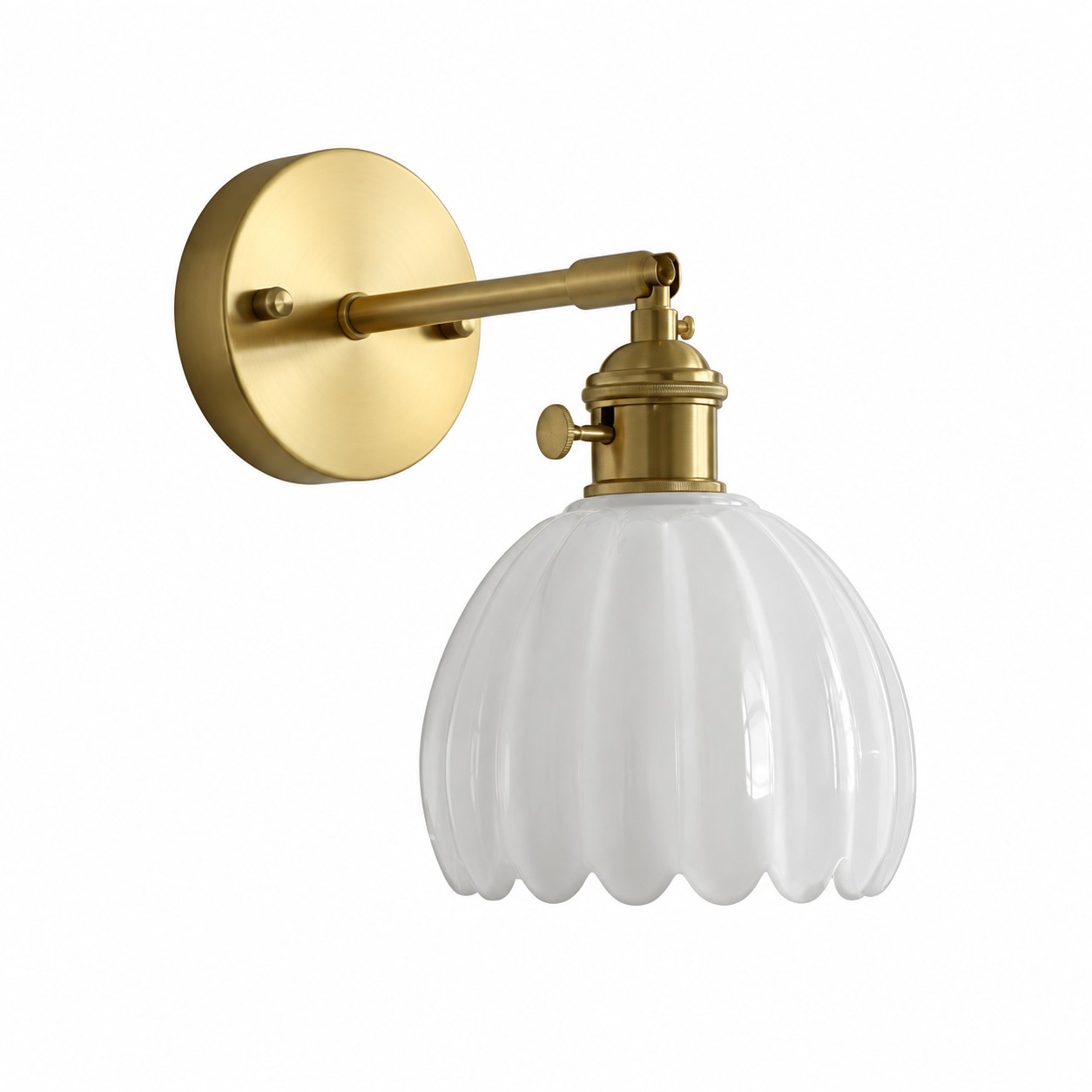 Verre tulipe blanc laiteux