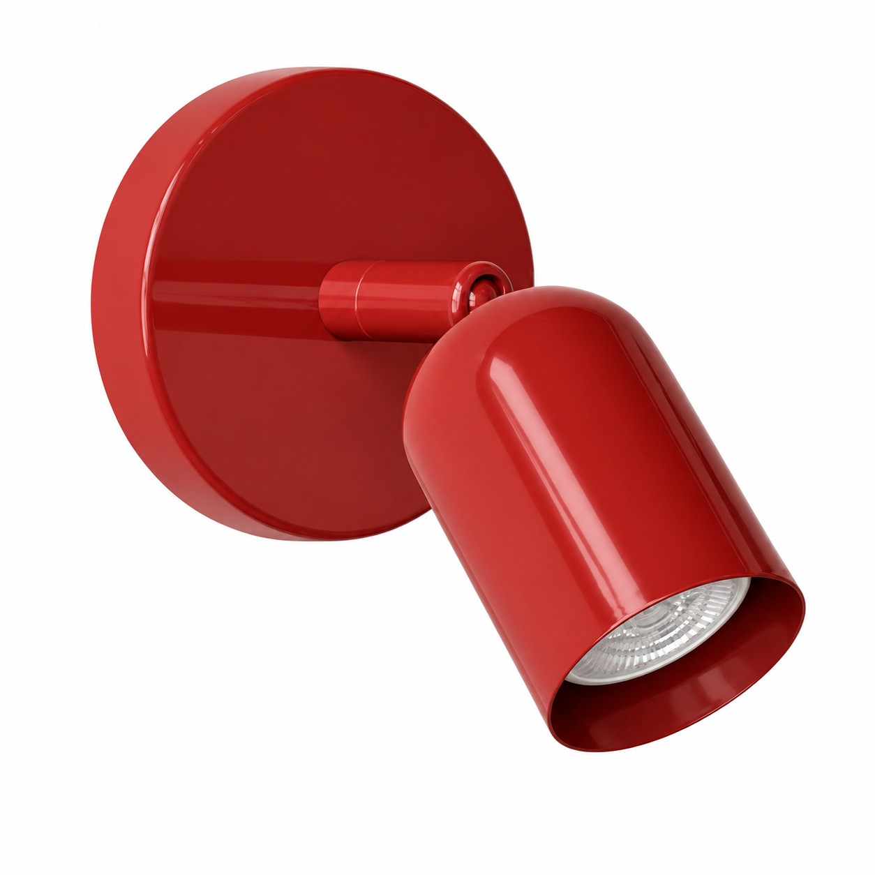 Rode wandlamp, bedraad