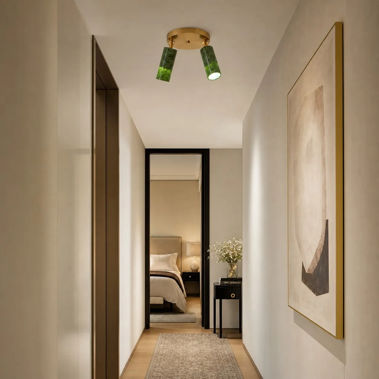 W-3433 natural jade flush mount ceiling light image 13