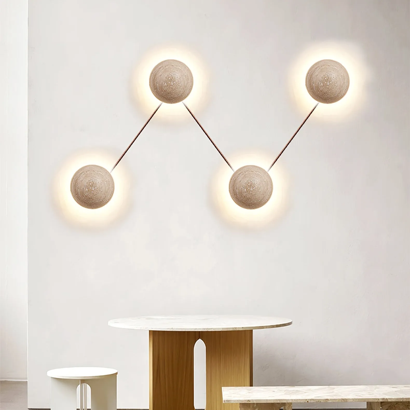 Luna Travertine Wall Light - Vakkerlight