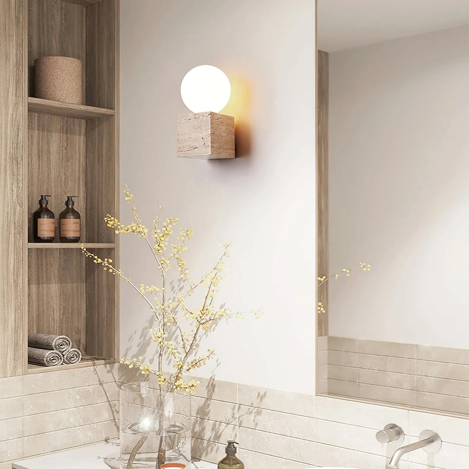 Cube Stone Wall Lamp - Vakkerlight