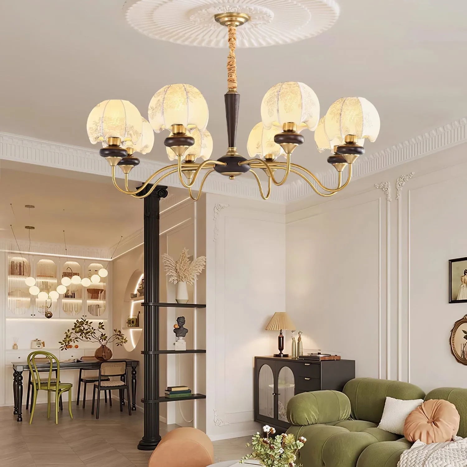 Mushroom Fabric Chandelier - Vakkerlight