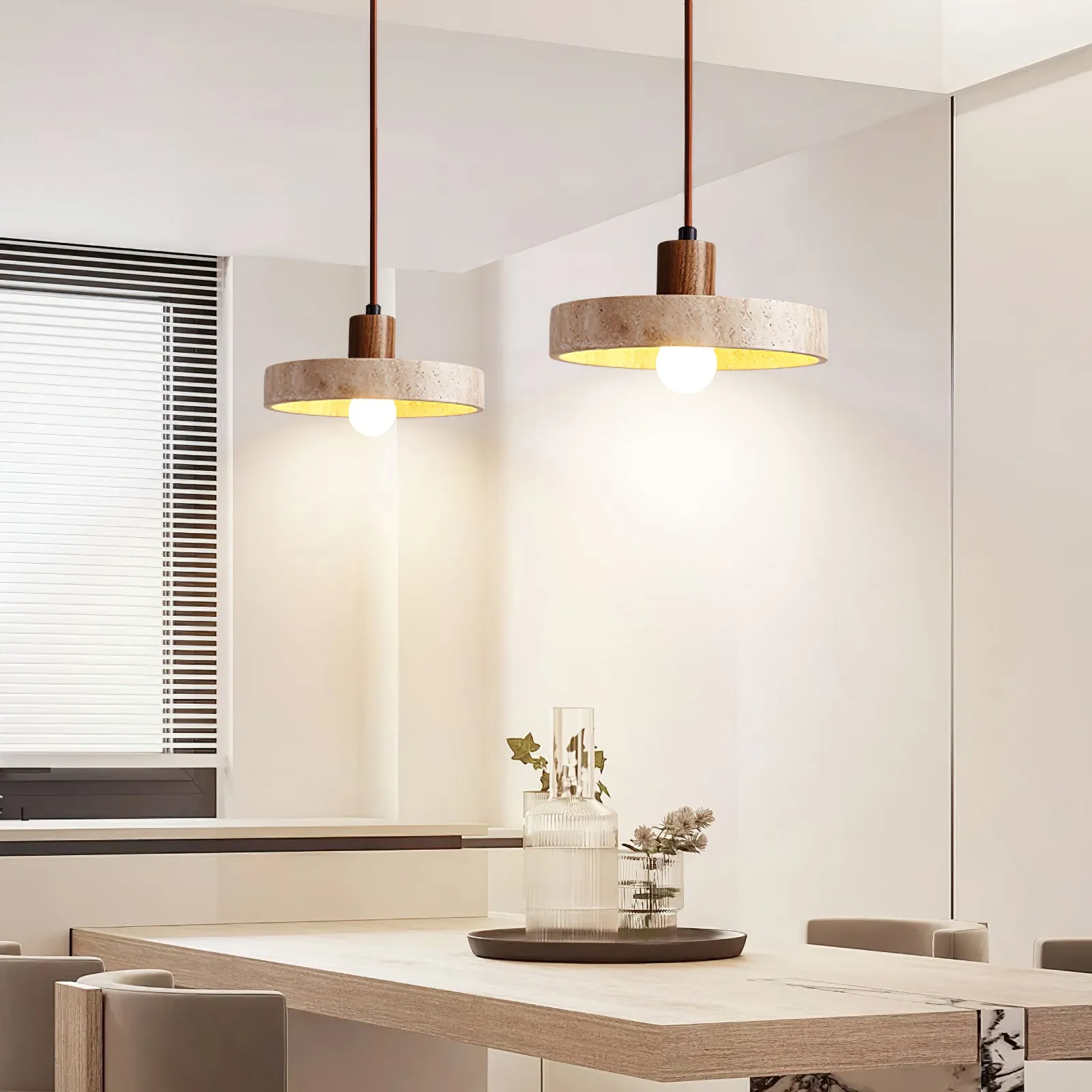 Piedra Travertine Pendant Light - Vakkerlight
