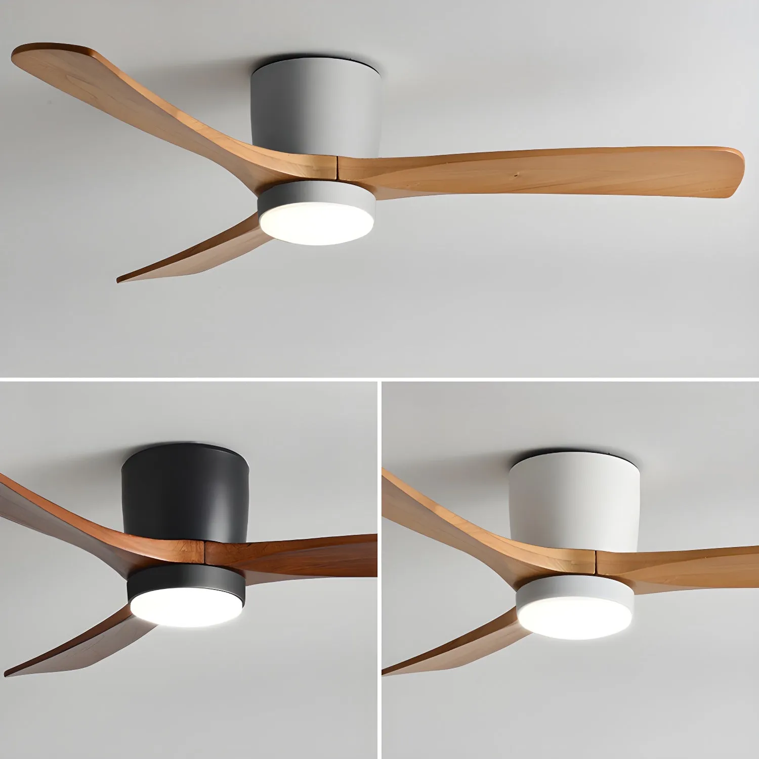 Nordic Wooden 42"/48" Ceiling Fan Light - Vakkerlight
