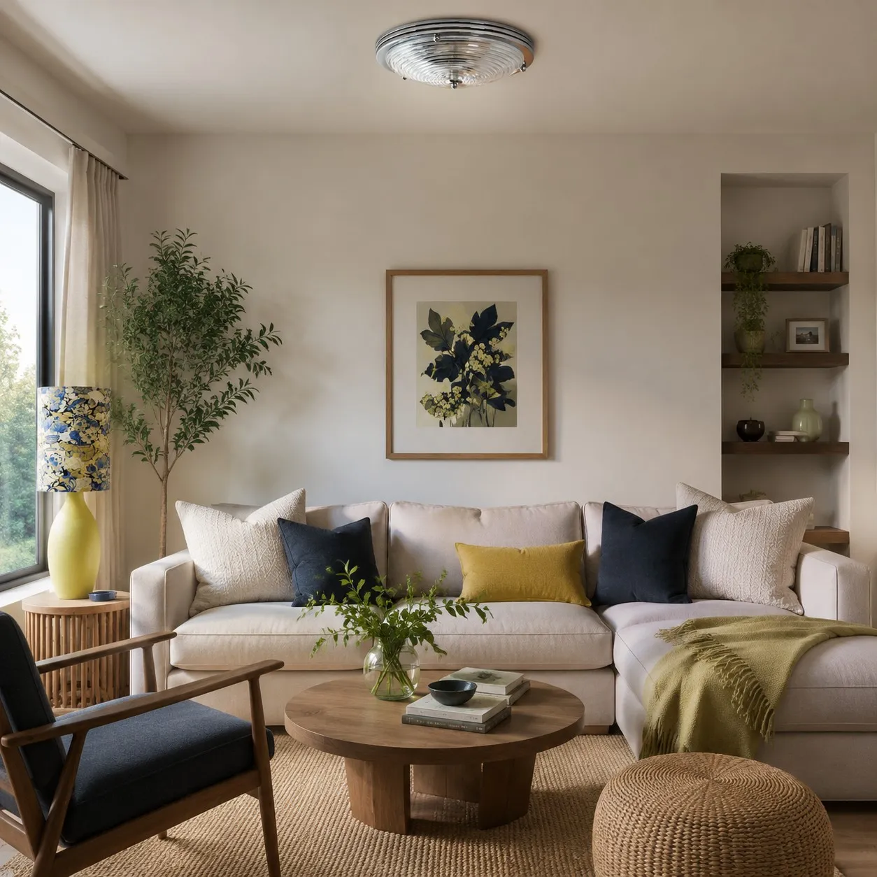 living room walnut