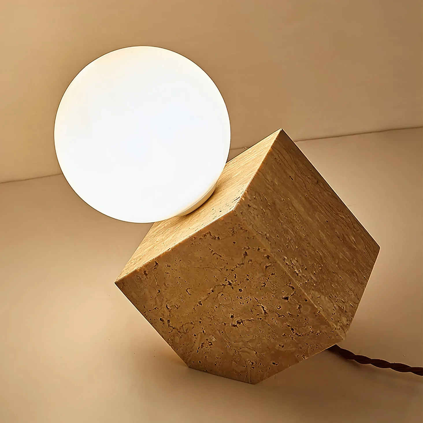 Cube Stone Table Lamp - Vakkerlight