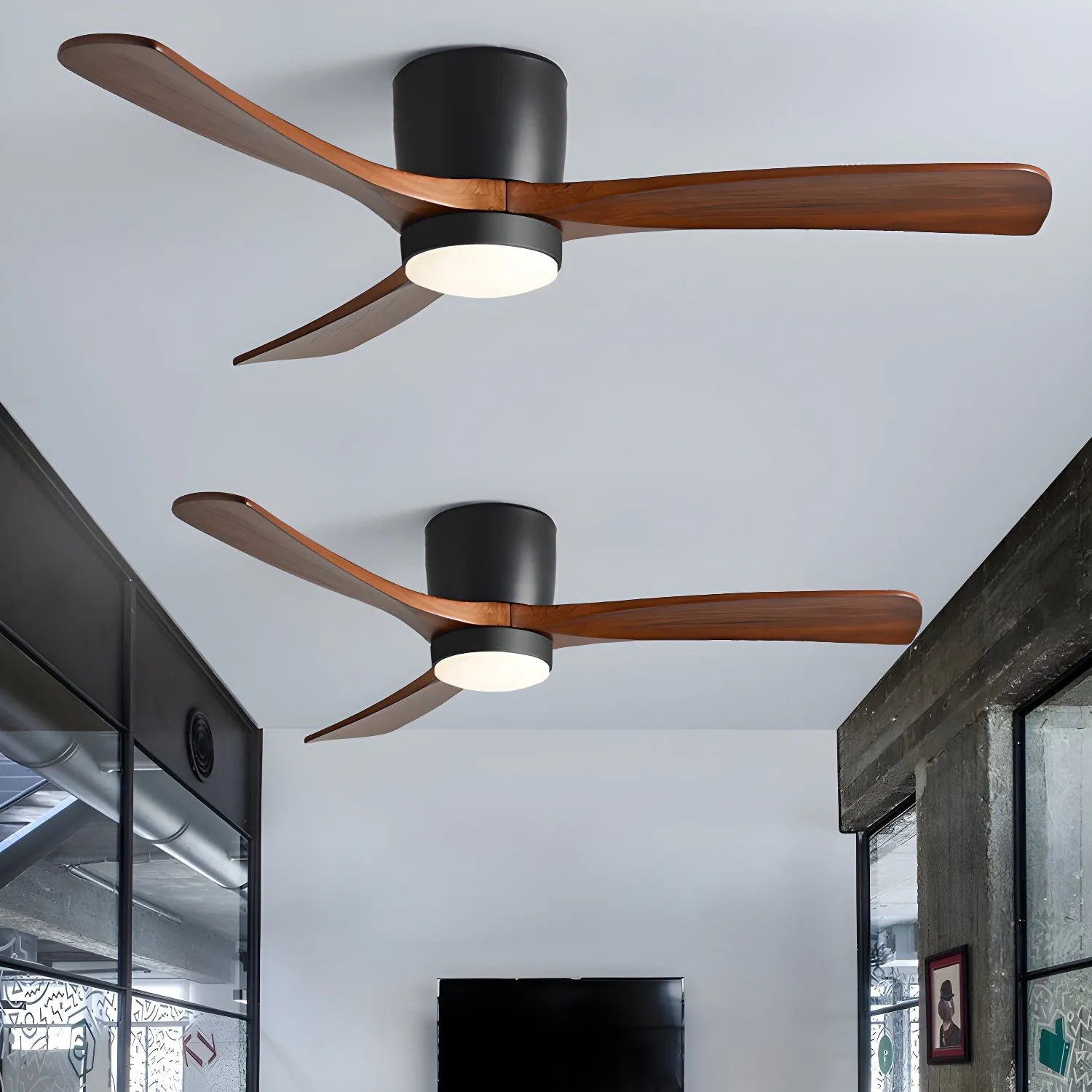 Nordic Wooden 42"/48" Ceiling Fan Light - Vakkerlight
