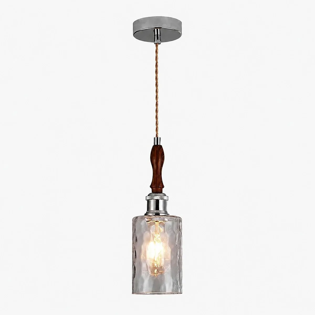 02 smoke gray glass chrome wood pendant sku