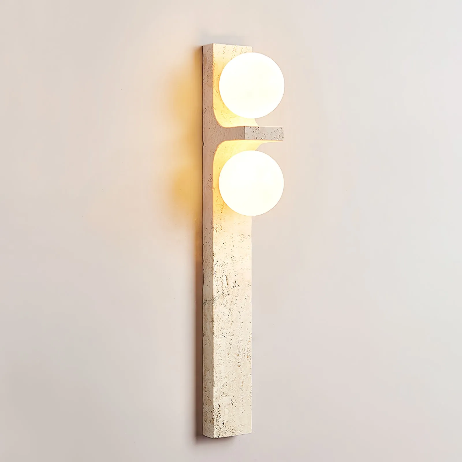 Asymmetrical Travertine Wall Sconce - Vakkerlight