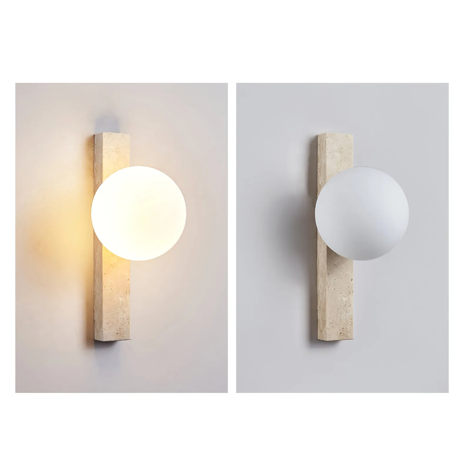 Vertical Travertine Wall Sconce - Vakkerlight