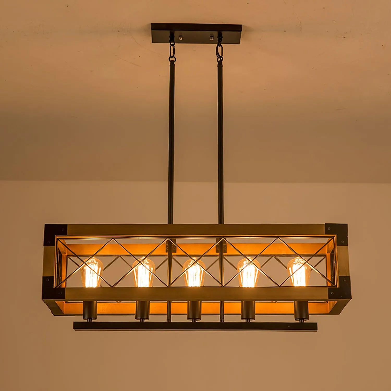 Kitchen Island Rectangle Chandelier - Vakkerlight
