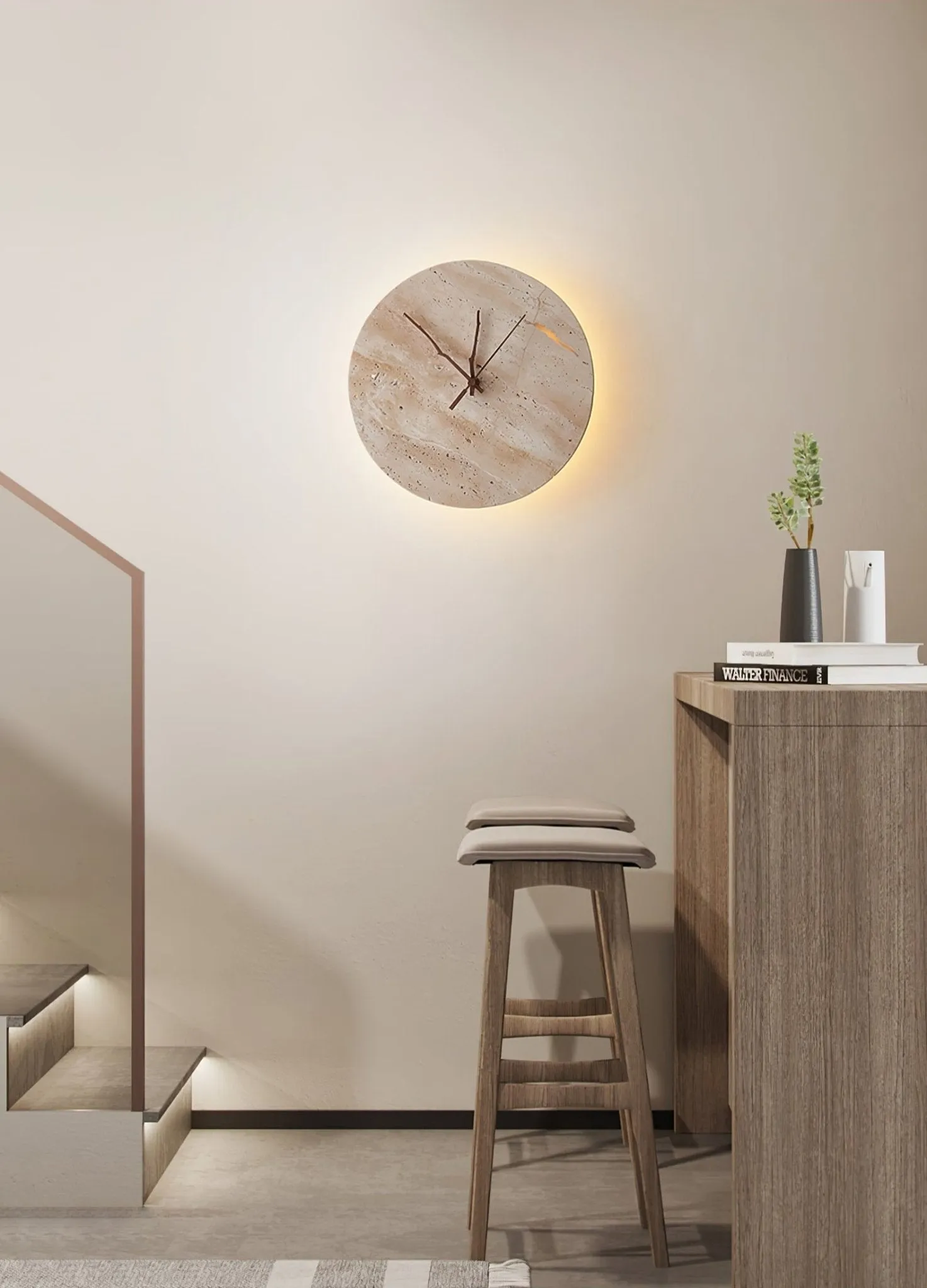 Clock Travertine Wall Lamp - Vakkerlight
