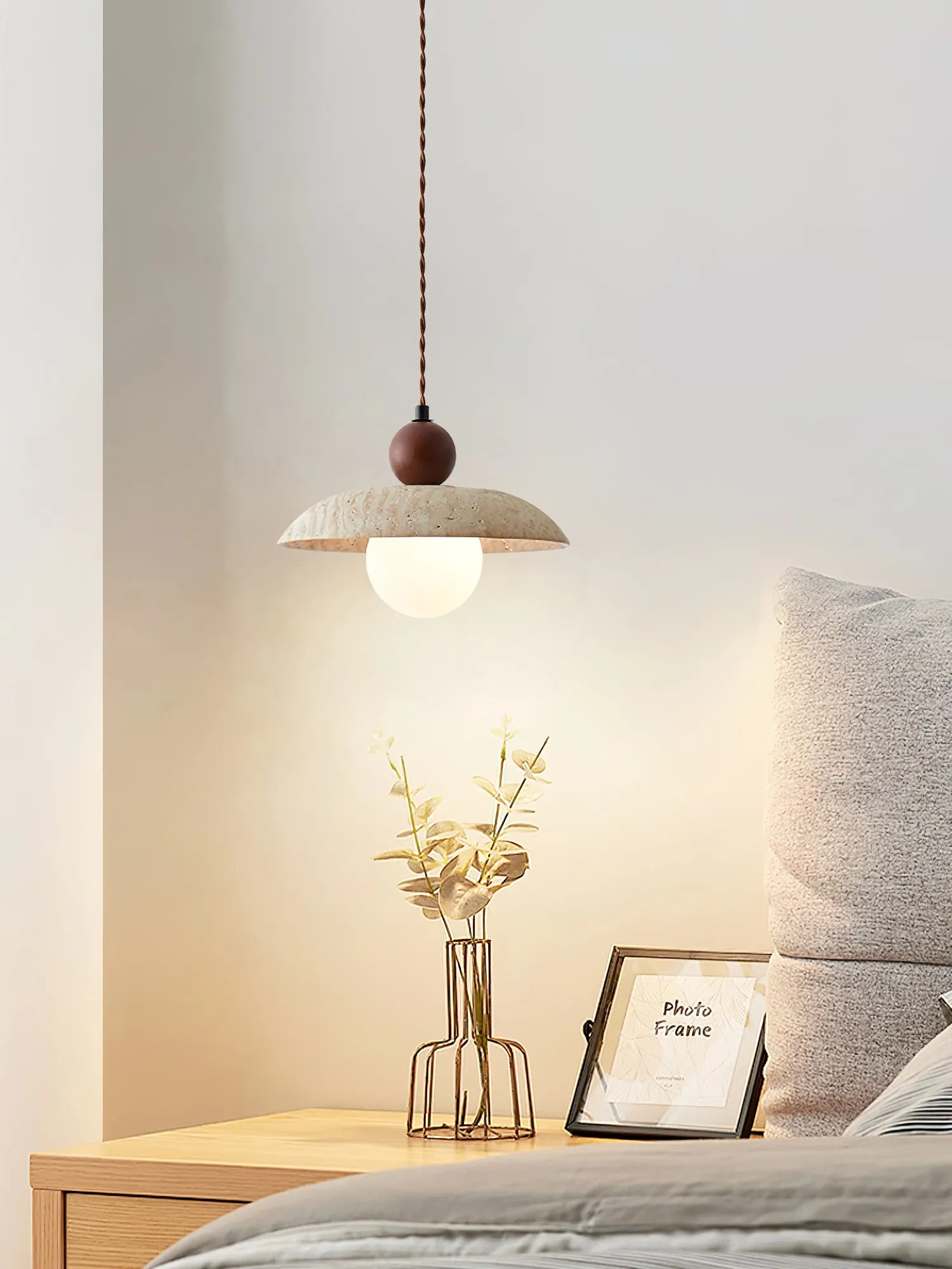 Soluna Travertine Pendant Light - Vakkerlight