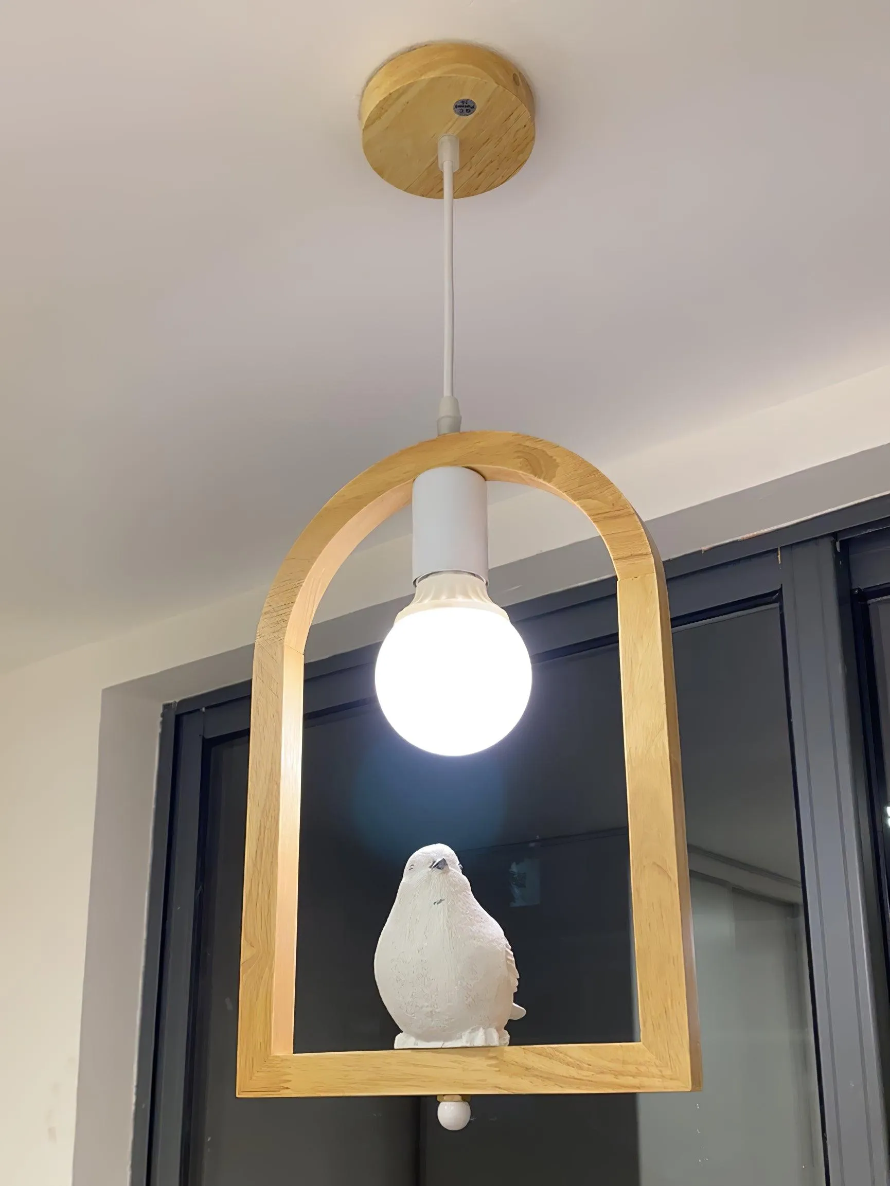 Wood Bird Resin Pendant Light - Vakkerlight