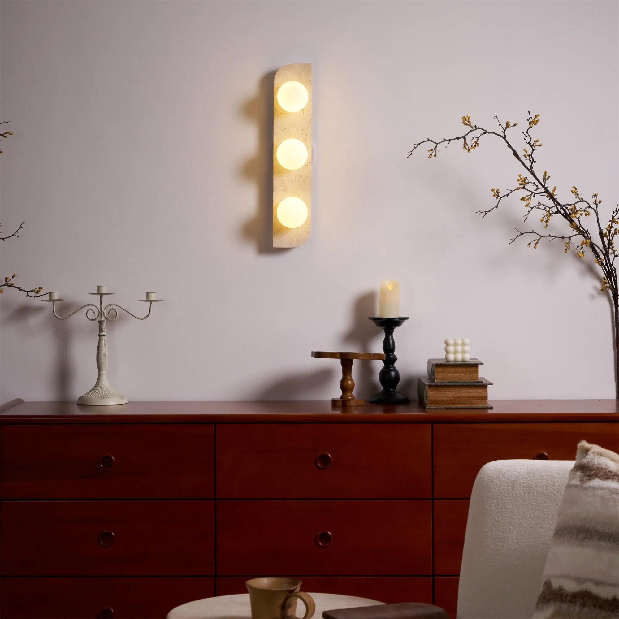 Elysian Travertine Wall Light - Vakkerlight