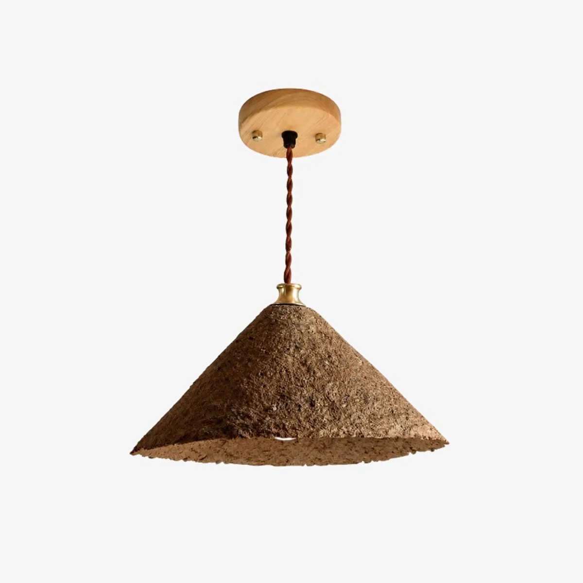 Coffee brown textured cone pendant light