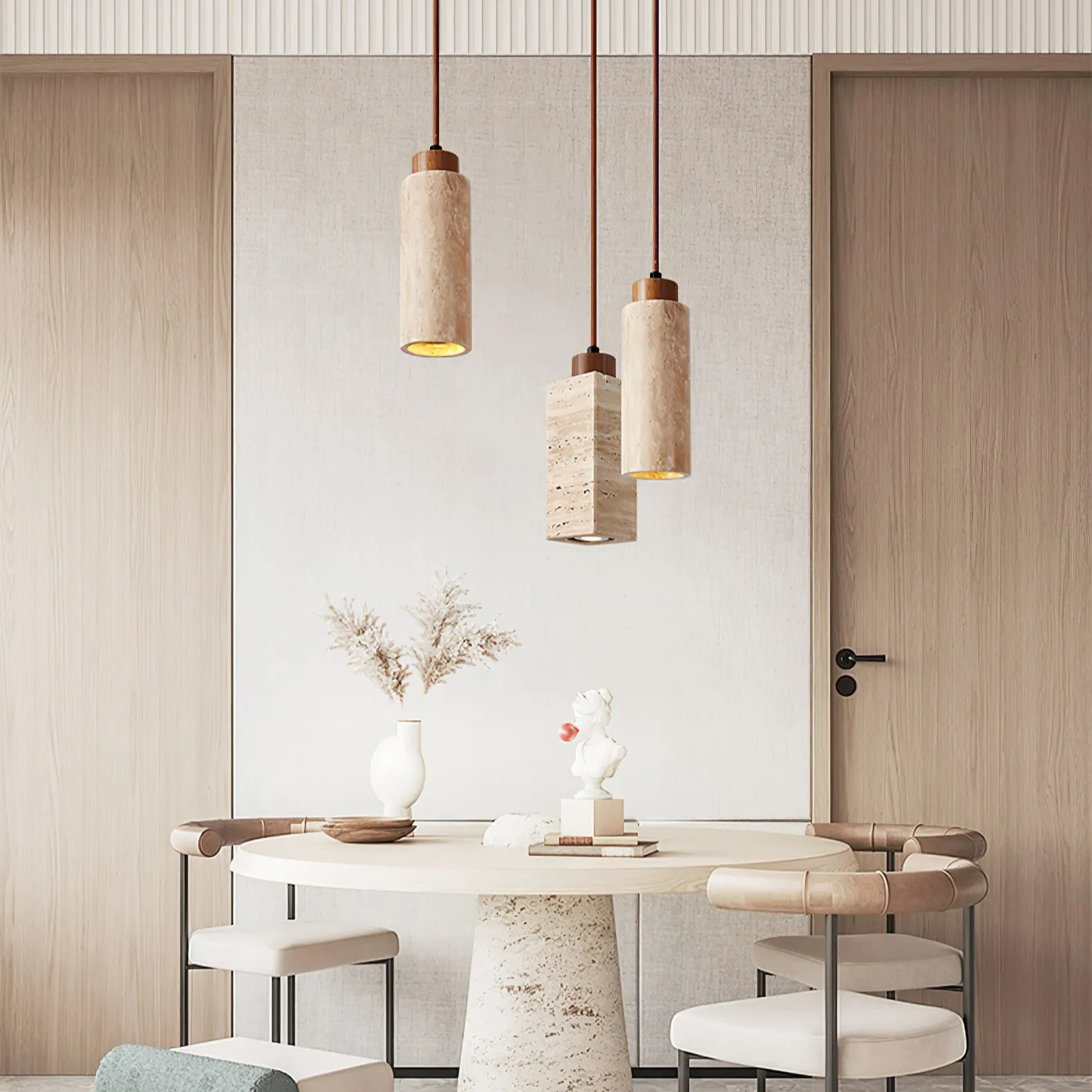 Solvara Travertine Pendant Lamp - Vakkerlight