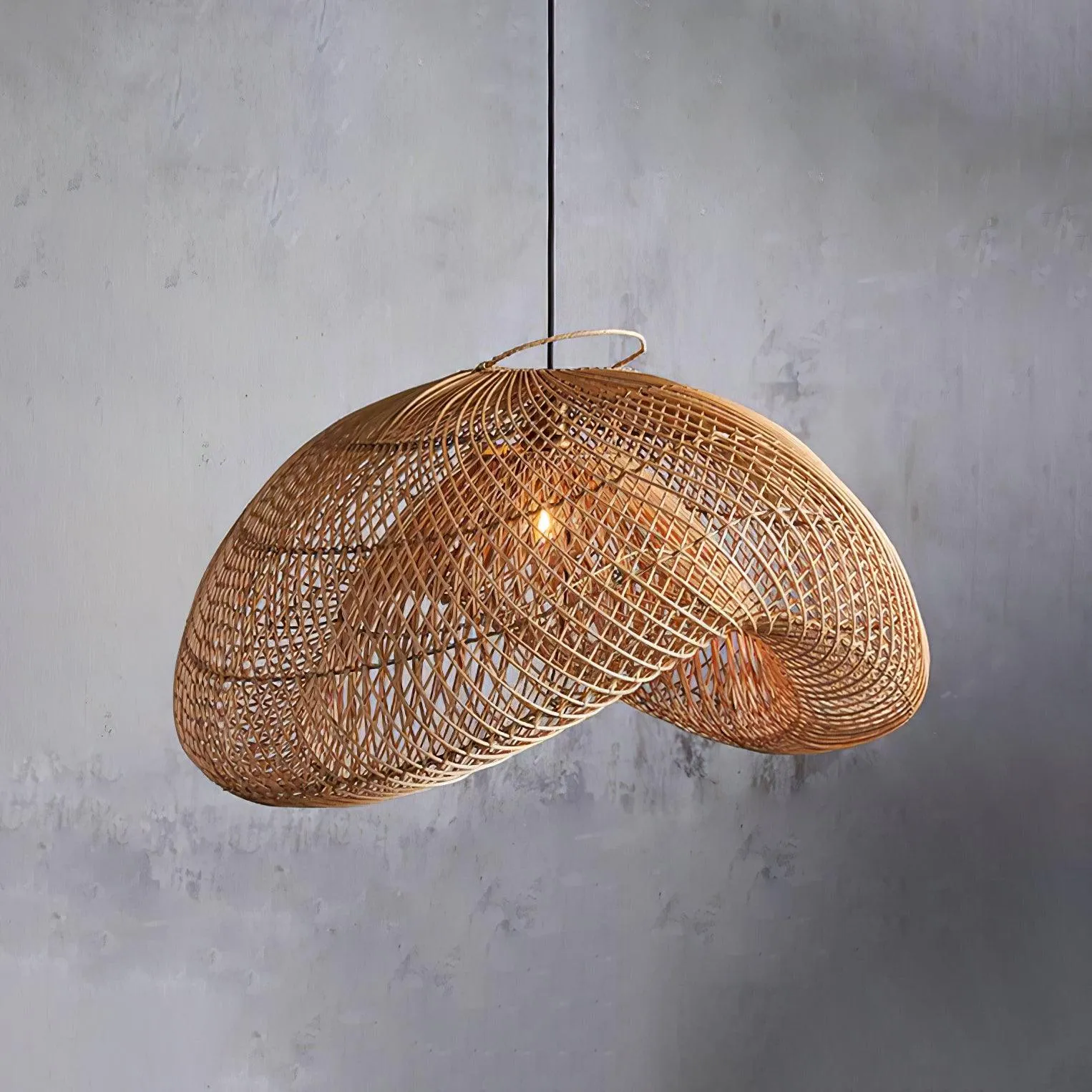 Rattan Wave Pendant Light - Vakkerlight