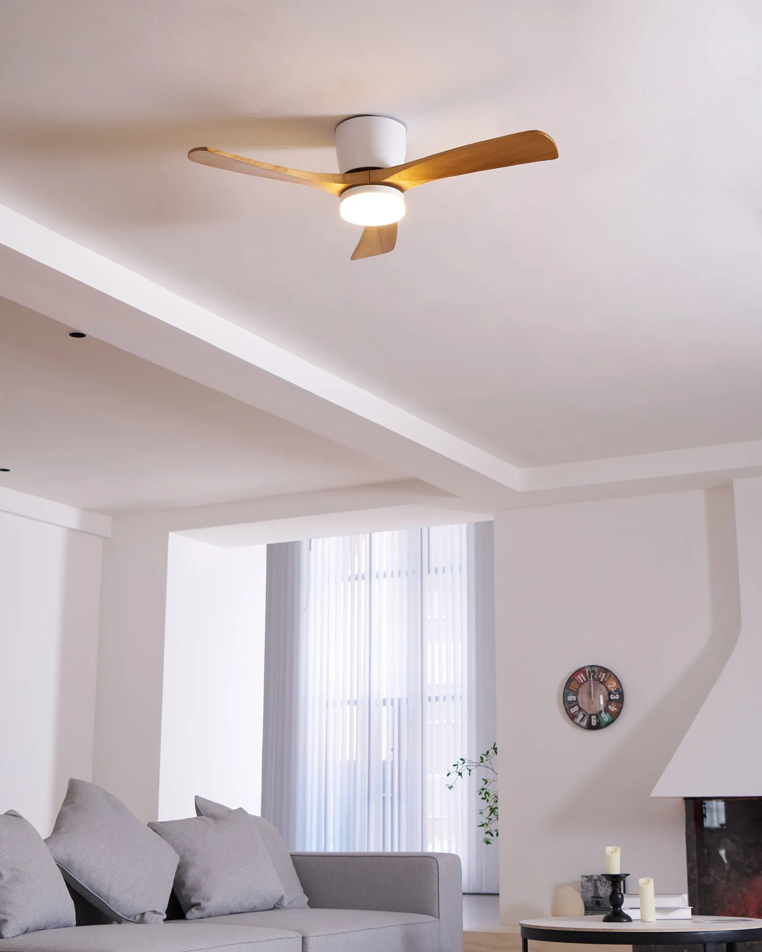 Nordic Wooden 42"/48" Ceiling Fan Light - Vakkerlight