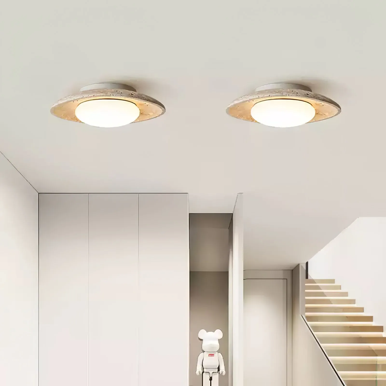 Luma Travertine Ceiling Light - Vakkerlight