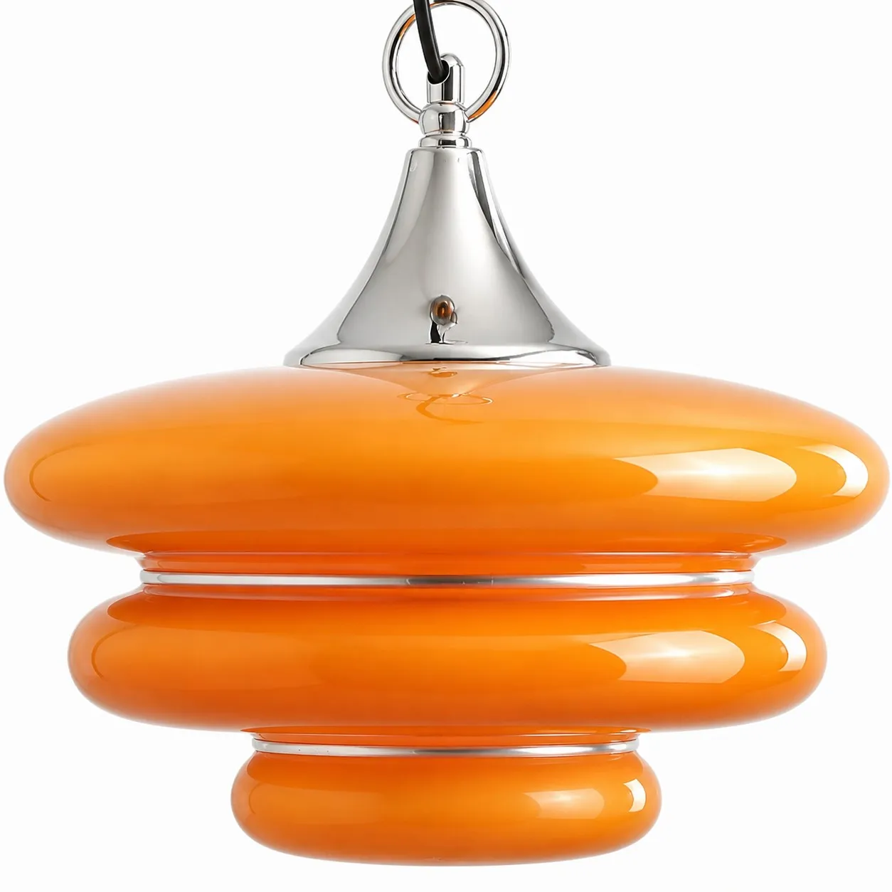 Orange Layered Glass Pendant Light