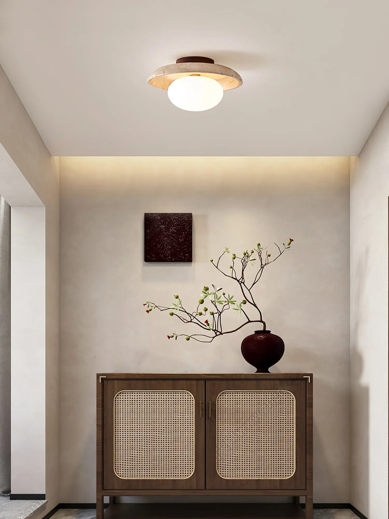 Lunaro Travertine Ceiling Lamp - Vakkerlight