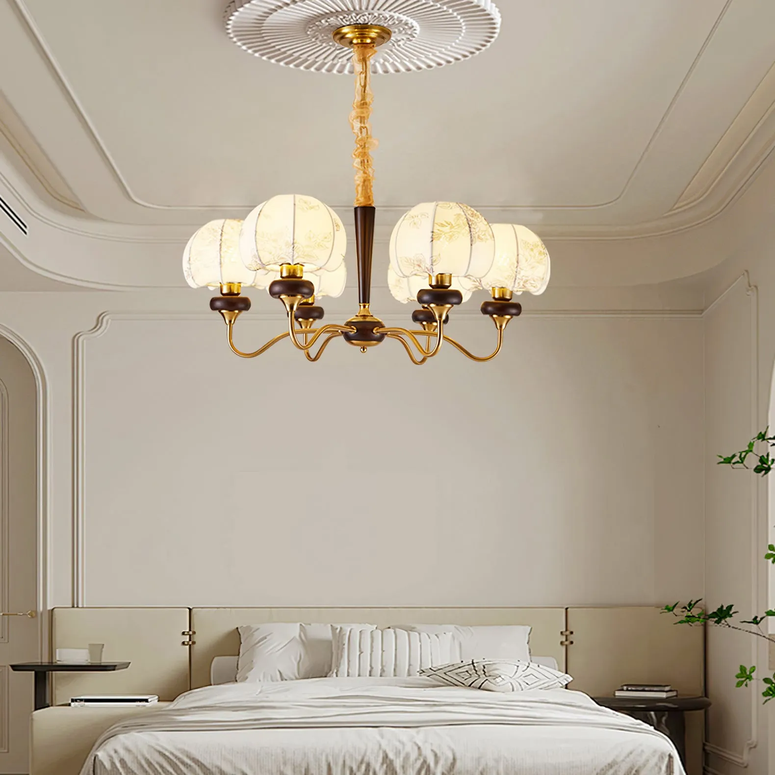 Mushroom Fabric Chandelier - Vakkerlight