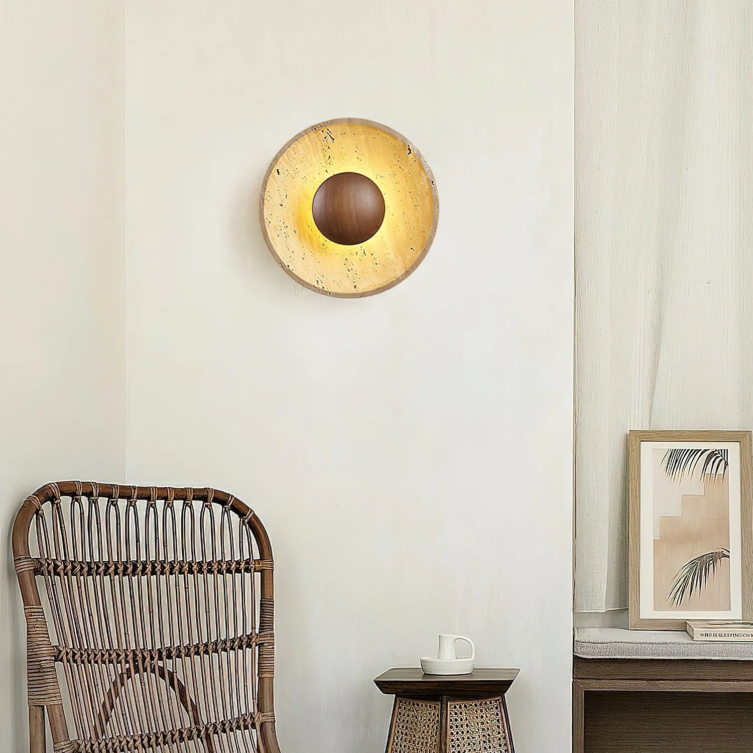 Halo Travertine Wall Light - Vakkerlight