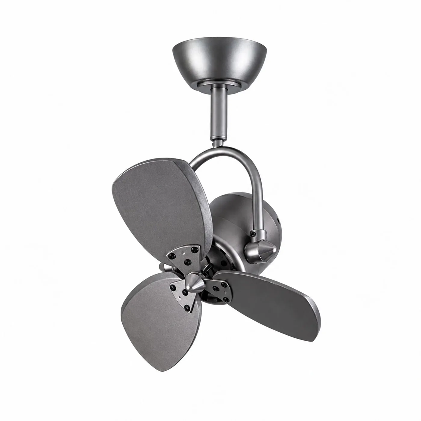 Fixed compact fan in antique silver