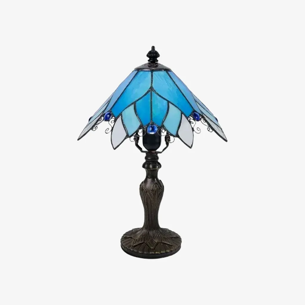 Vintage Tiffany stained glass table lamp