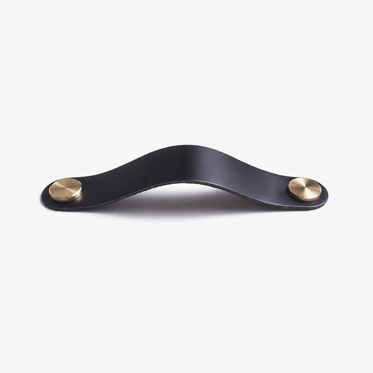 Cowhide leather and brass cabinet pull handle color and size option