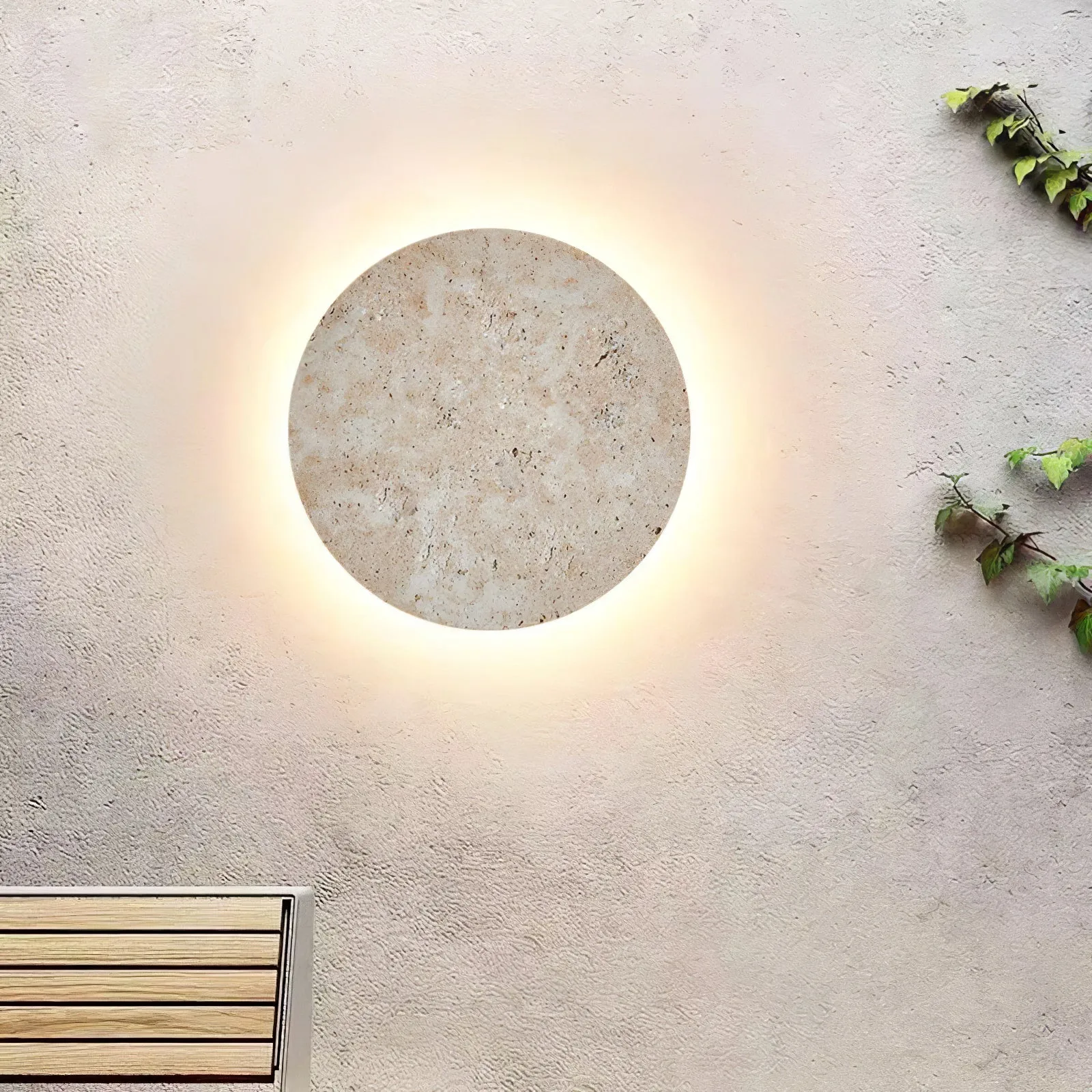 Circle Travertine Wall Lamp - Vakkerlight