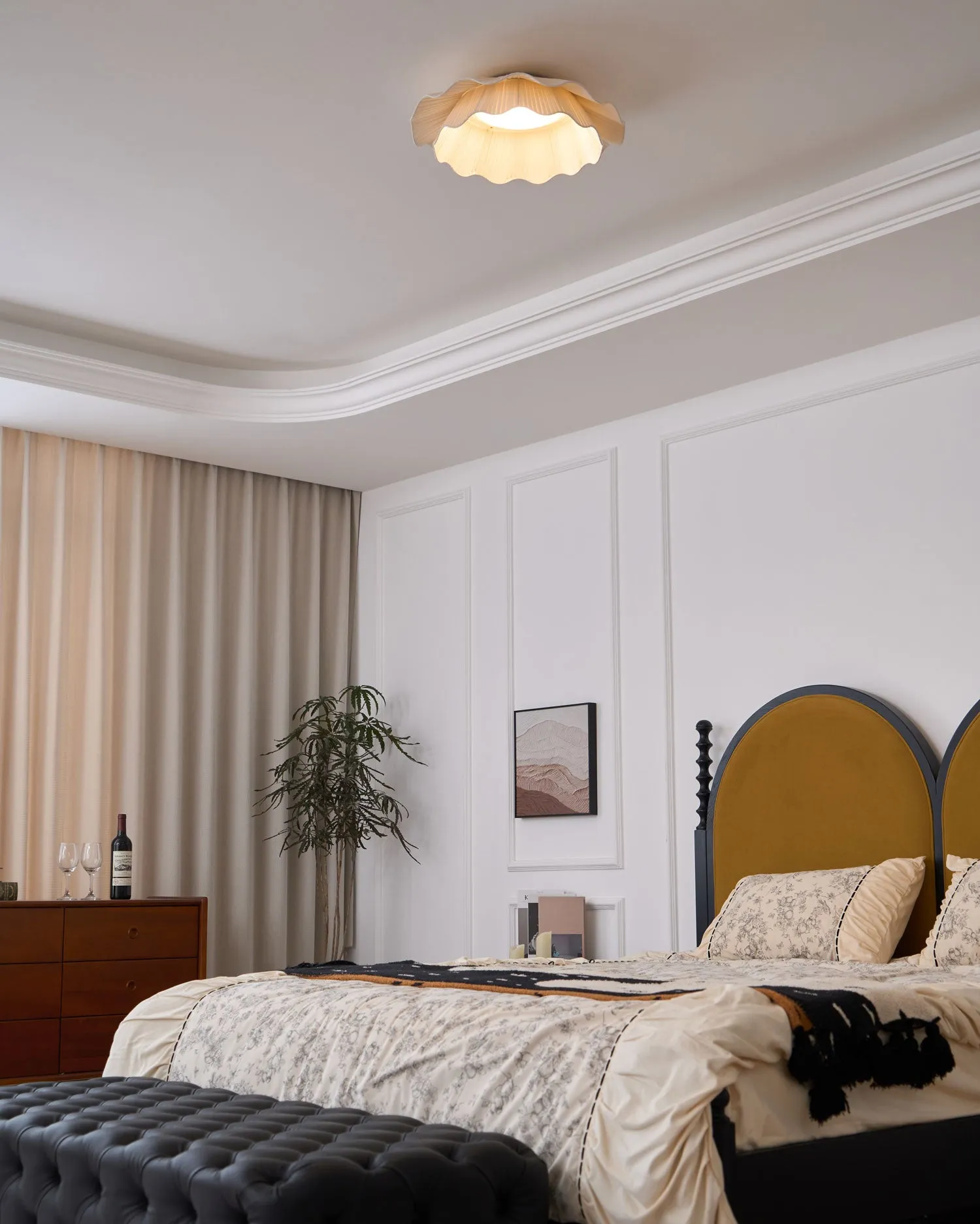 Arwen Fabric Wave Ceiling Lamp - Vakkerlight