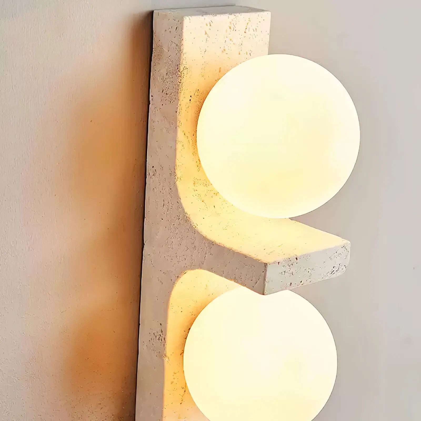 Asymmetrical Travertine Wall Sconce - Vakkerlight