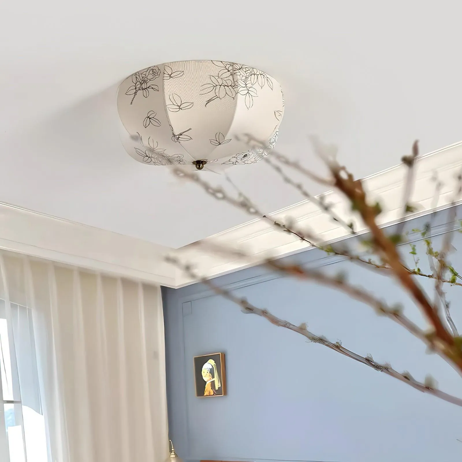 Orchid Fabric Ceiling Lamp - Vakkerlight