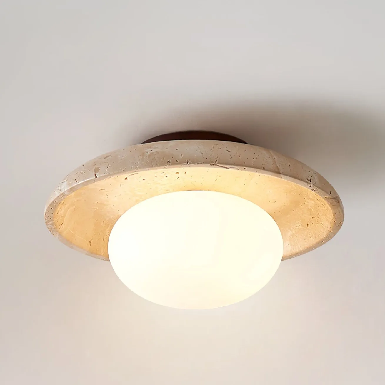 Lunaro Travertine Ceiling Lamp - Vakkerlight