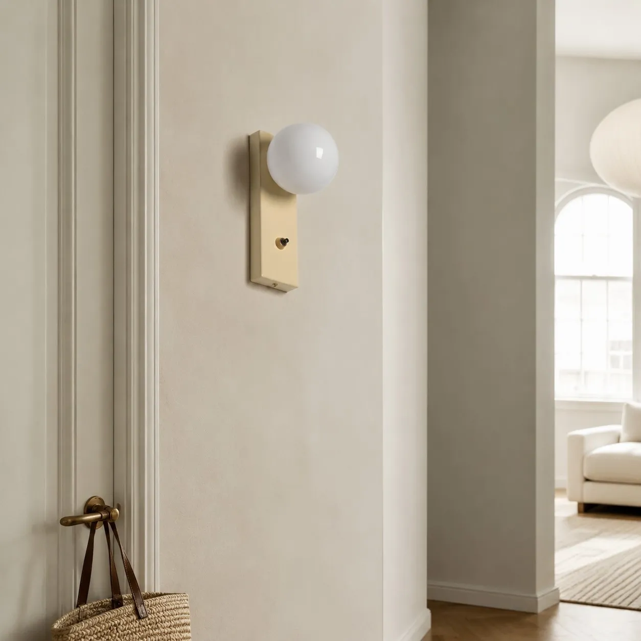 Entryway wall sconce scene