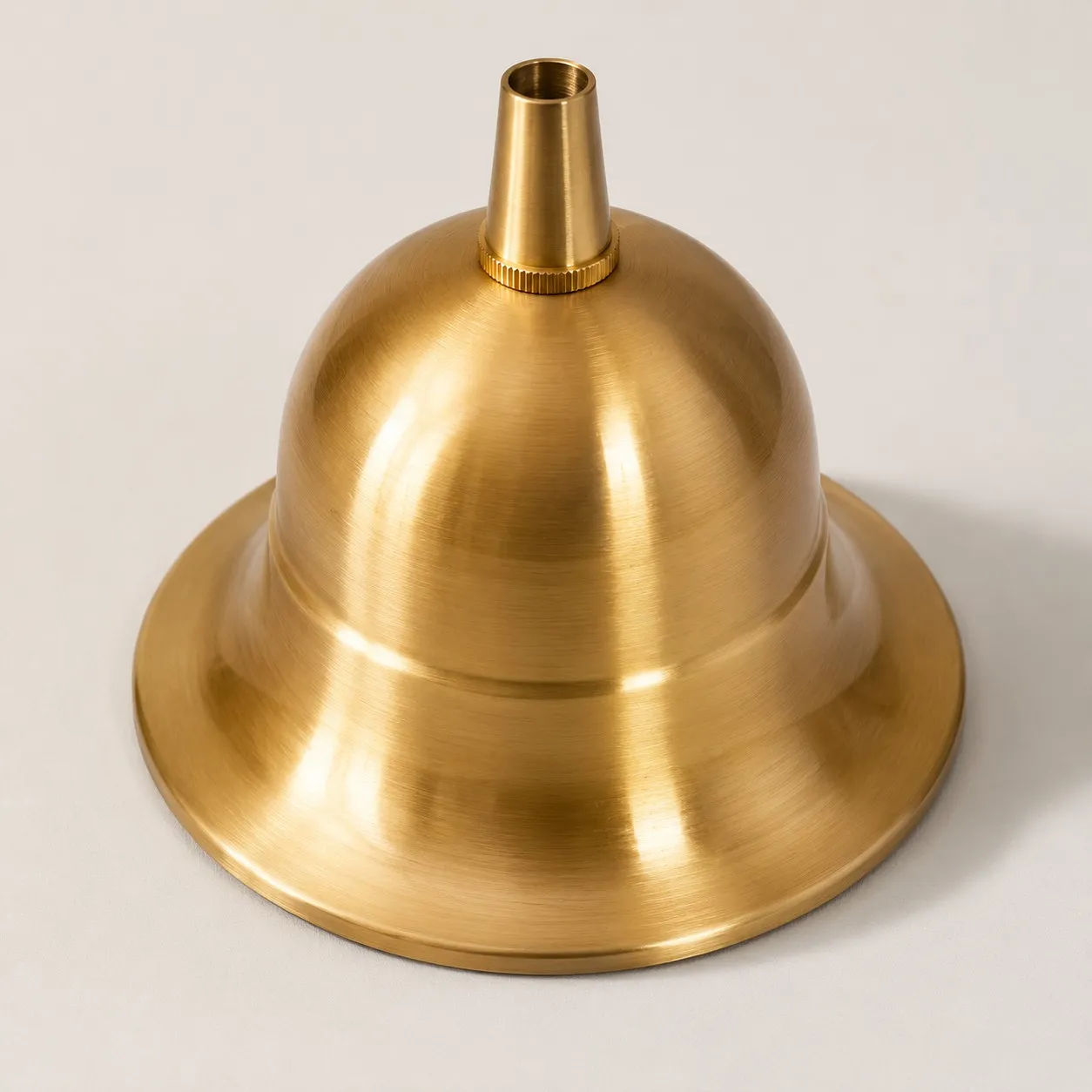 Brass-tone ceiling canopy close-up