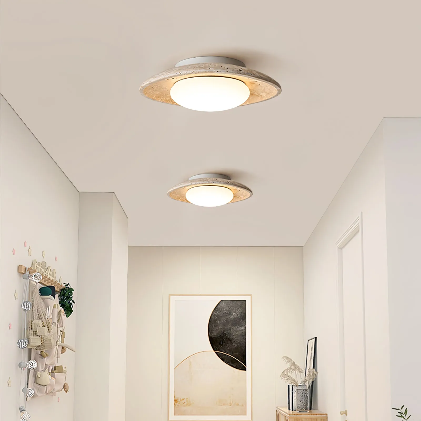 Luma Travertine Ceiling Light - Vakkerlight