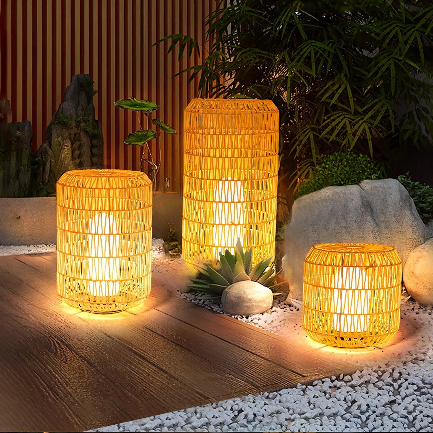Woven Rattan Outdoor Lamp - Vakkerlight